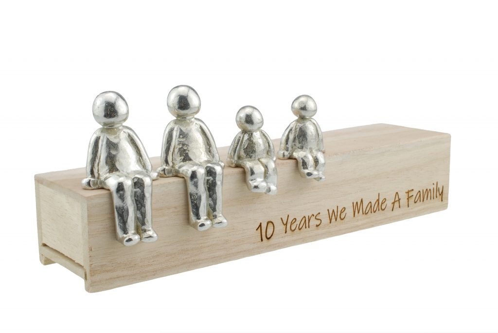 We Made a Family Anniversary Tin Sculpture Figurines Tin Gifts